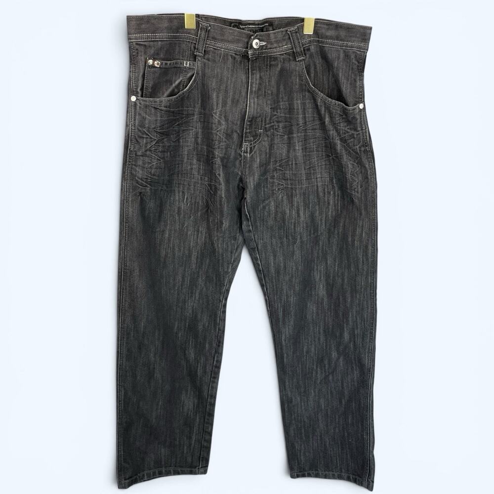 Southpole Baggy Loose Fit Jeans Y2K Dark Gray Denim Men's 38x32